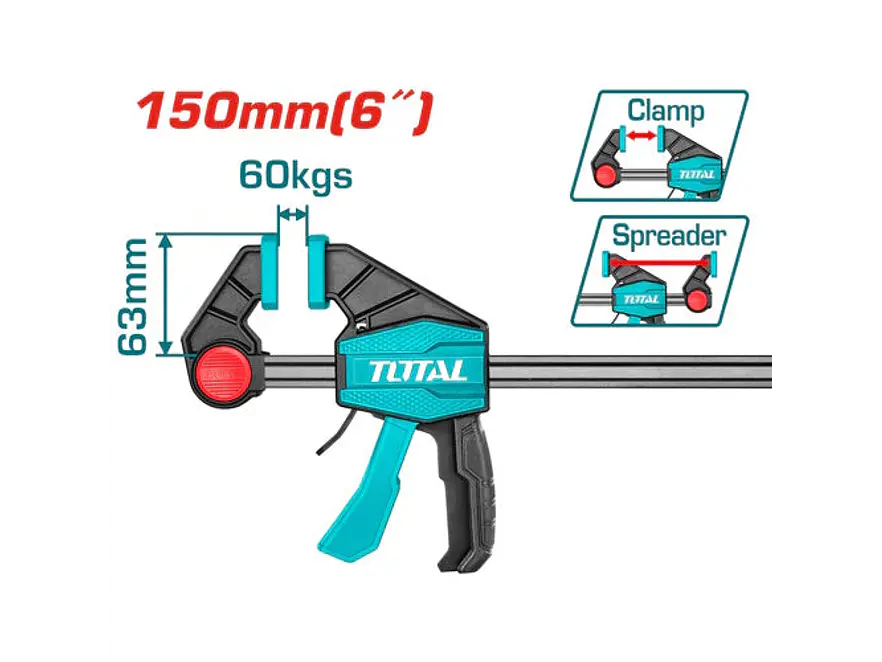 Prensa Sargento De Barra 63X150 Mm 6 Industrial Total Tht1340601 - Envío a todo Colombia | aztools.co