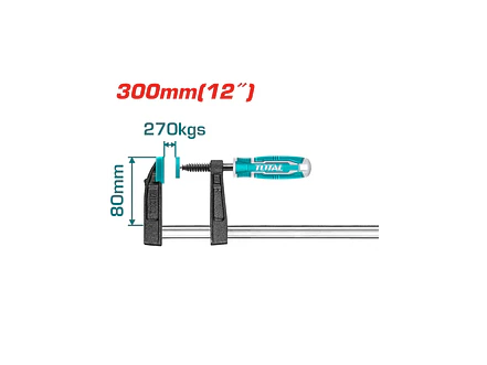 Prensa Sargento En F 80X300Mm 12 Graduable Industrial Total Tht1320801 - Envío a todo Colombia | aztools.co
