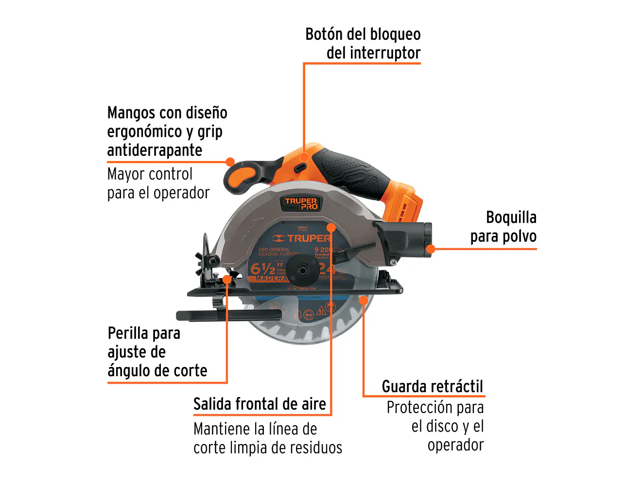 Sierra Circular Truper 103257, 6-1/2