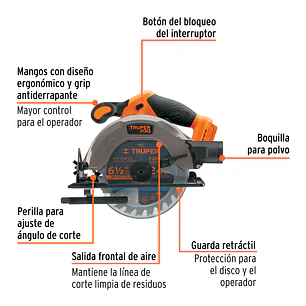 Sierra Circular Truper 103257, 6-1/2