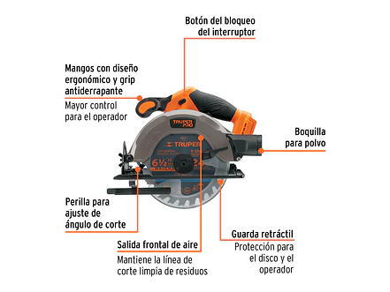Sierra Circular Truper 103257, 6-1/2