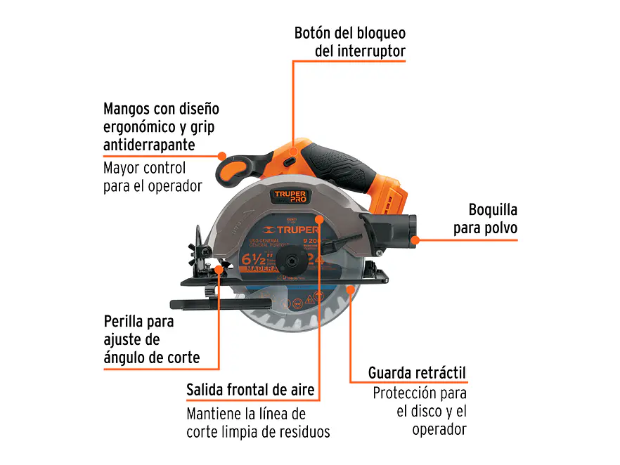 Sierra Circular Truper 103257, 6-1/2