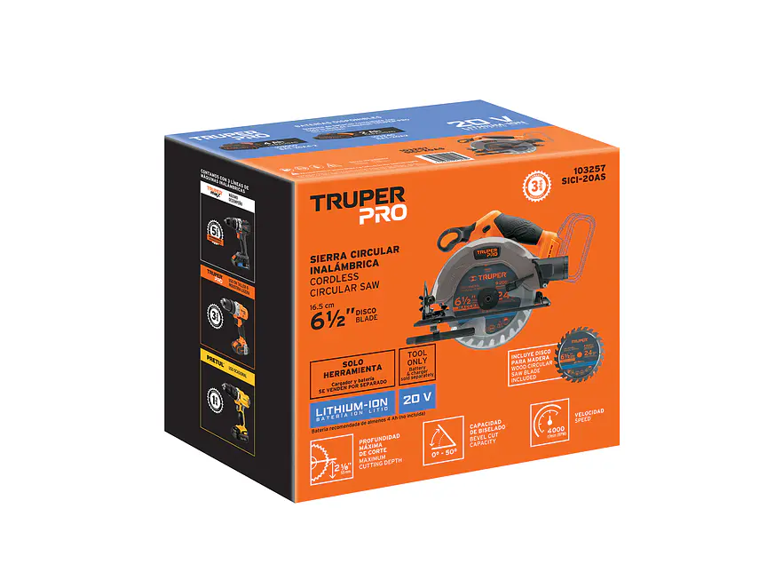 Sierra Circular Truper 103257, 6-1/2