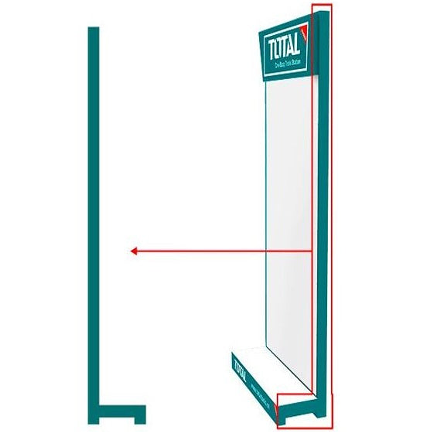 Exhibidor Total Pilar-Soporte Lateral 275Cm Pmst02Z-H275-44-4-Cm