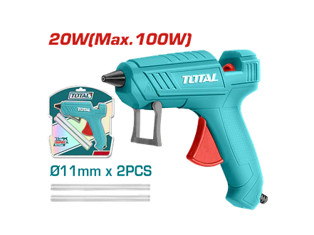 Pistola de Silicona TOTAL UTT201116 25W Incluye 4 Barras de Pegamento - Envío a todo Colombia | aztools.co