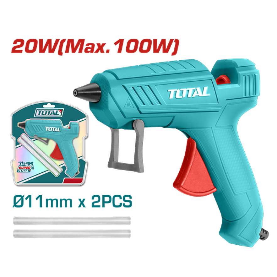 Pistola Silicona 25W 110-120V Incluye 4 Barras Super Total Utt201116