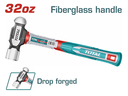 Martillo Bola 32 Oz Mango Fibra De Vidrio Super Total Thbph61032 - Envío a todo Colombia | aztools.co