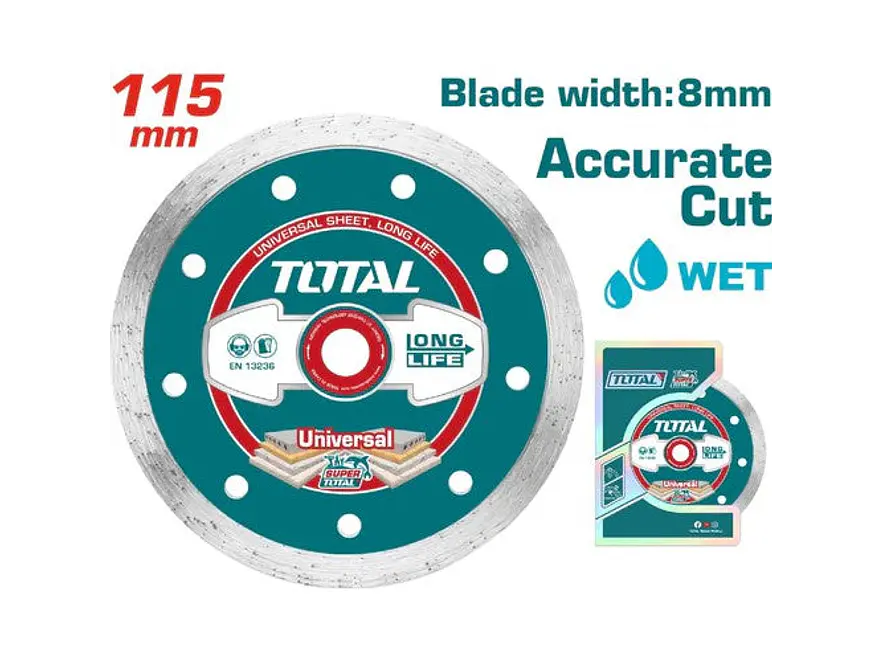 Disco De Corte Diamantado Continuo 4 1/2 115Mm Total Tac2121153 - Envío a todo Colombia | aztools.co
