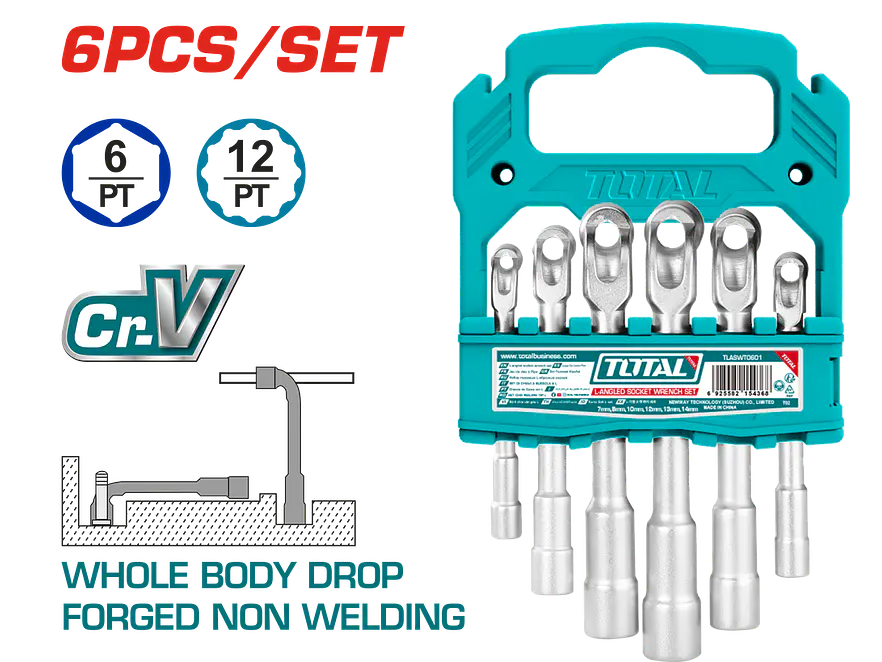 Llave Copa En L Industrial Juego X 6 Pzs Total Tlaswt0601 - Envío a todo Colombia | aztools.co