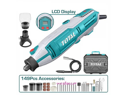 Mototool Eléctrico Profesional TOTAL UTG2006 200W con 149 Piezas Accesorios - Envío a todo Colombia | aztools.co