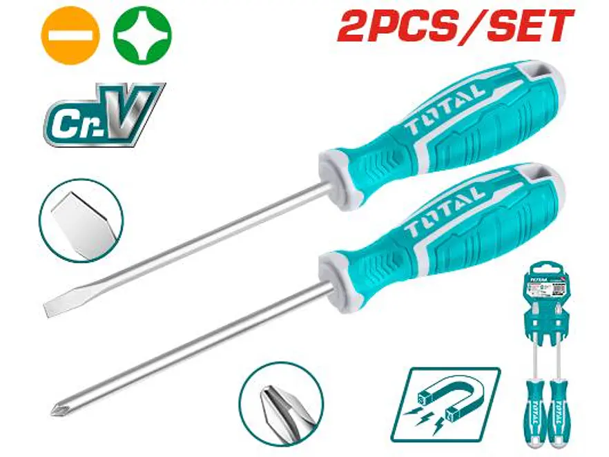 Destornillador Pala Y Estria Juego X 2 Pzs Super Select Total Tht250201 - Envío a todo Colombia | aztools.co