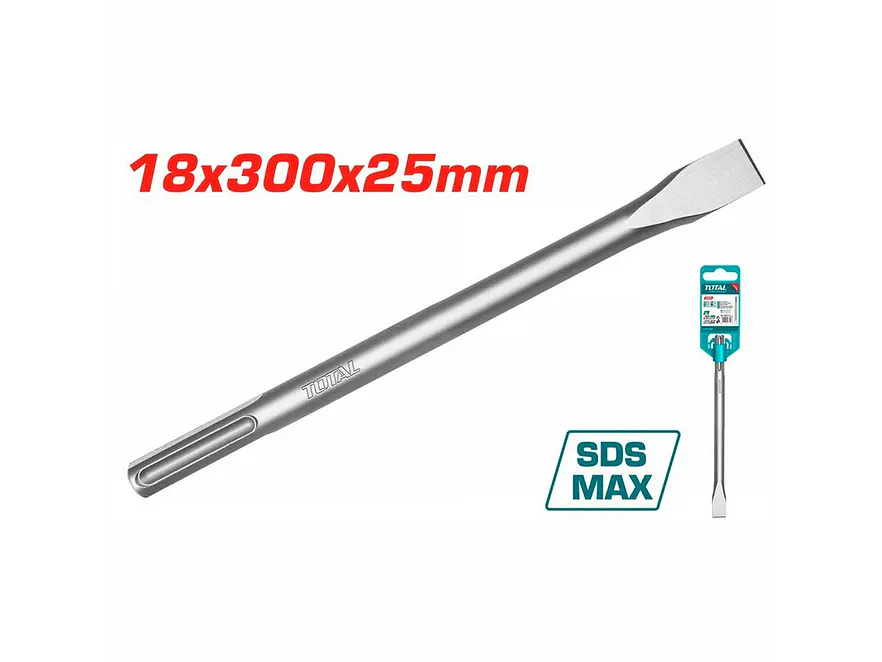 Cincel Plano Sds Max 18 X 300 X 25 Mm Super Total Tac15221811 - Envío a todo Colombia | aztools.co
