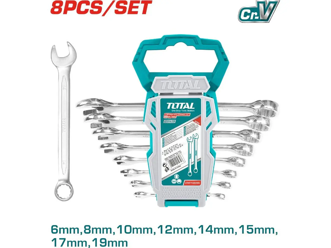 Llave Mixta 6 - 19 Mm Juego X 8 Pzs Industrial Super Total Tht102286 - Envío a todo Colombia | aztools.co