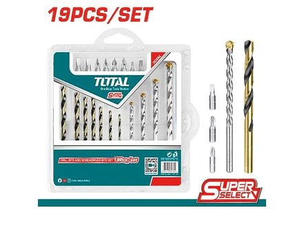 Broca Lamina Y Concreto Juego X 19 Pzs Incluye Puntas Taladro Super Select Total Utacsdb1901 - Envío a todo Colombia | aztools.co