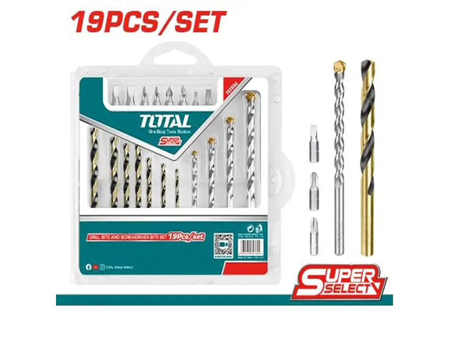 Broca Lamina Y Concreto Juego X 19 Pzs Incluye Puntas Taladro Super Select Total Utacsdb1901 - Envío a todo Colombia | aztools.co