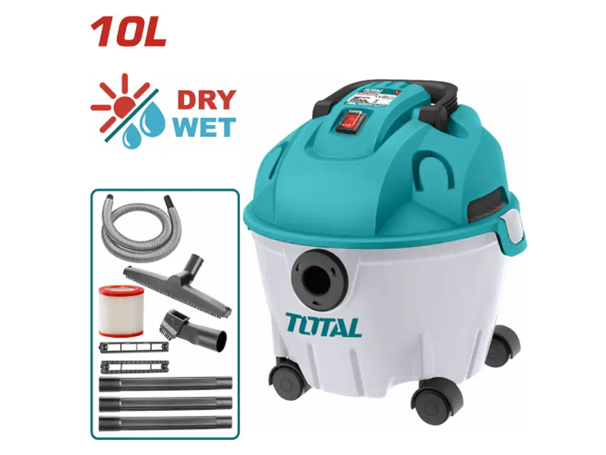 Aspiradora y Sopladora TOTAL UTVC12101 10L 1200W Húmedo y Seco - Foto 1 | aztools.co