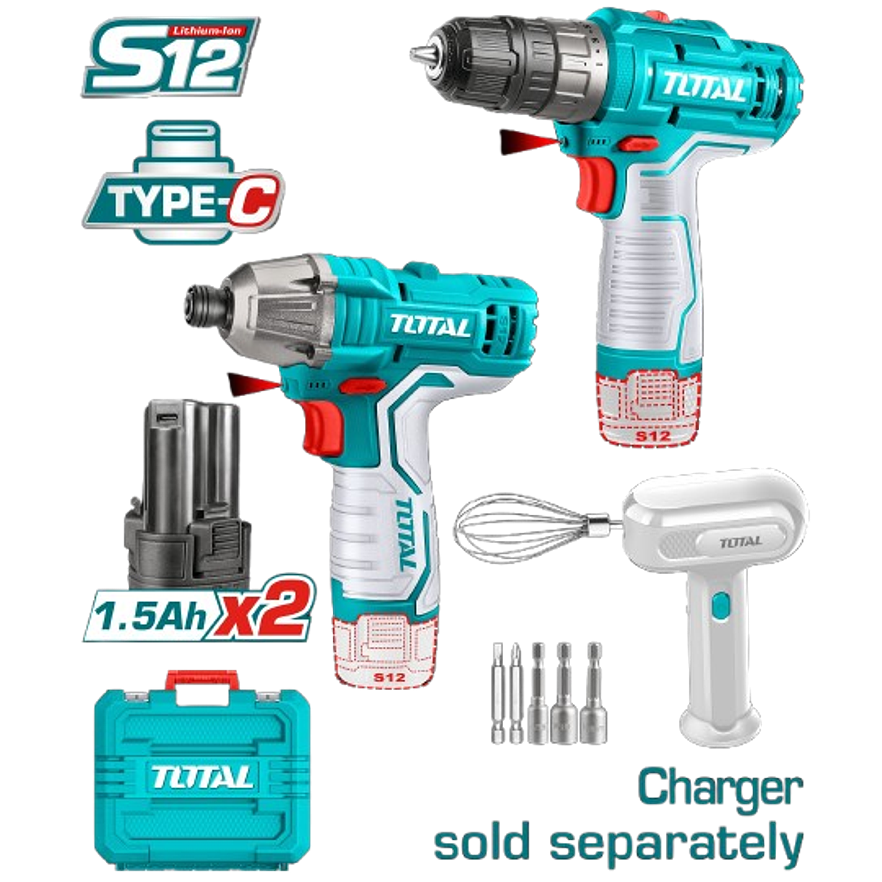 Combo Inalambrico Atornillador De Impacto + Taladro 3/8