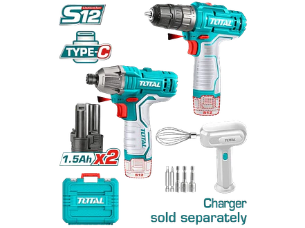 Combo Inalambrico Atornillador De Impacto + Taladro 3/8