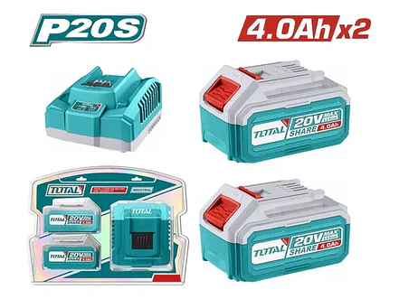 Kit De 2 Baterias 4,0Ah + Cargador De 20V Industrial Super Total Utfbcpk1424 - Envío a todo Colombia | aztools.co