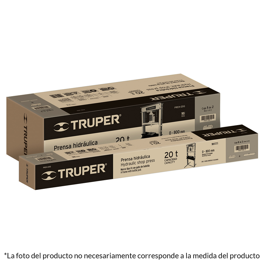 Prensa hidráulica 30 toneladas Truper 13739 con gato de botella  4