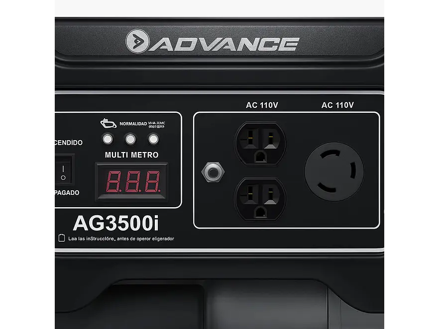 Planta Eléctrica Advance AG3500i 3,500W Inverter Portátil y Silenciosa - Foto 3 | aztools.co