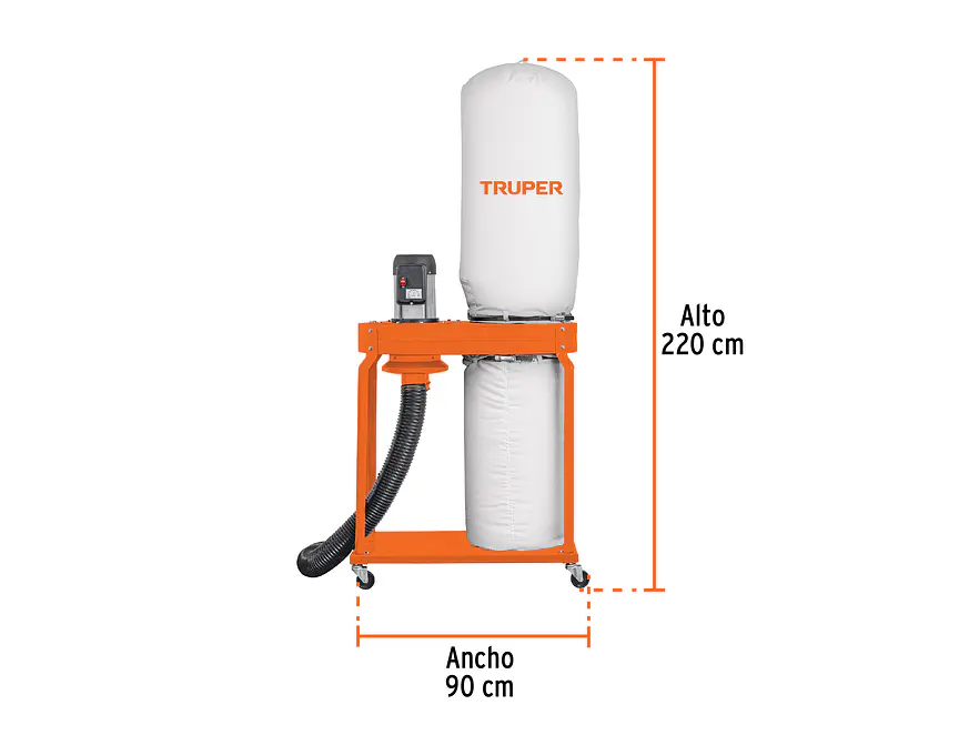 Colector de Polvo Truper 103165 con Motor de 2 HP (1500 W) - Foto 3 | aztools.co