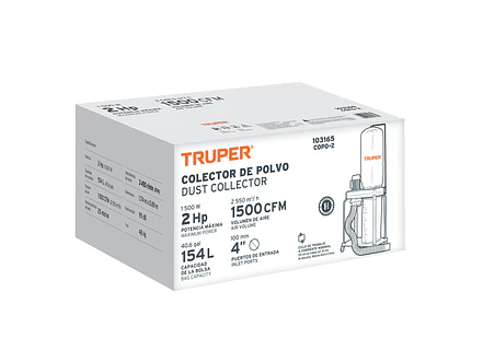 Colector de Polvo Truper 103165 con Motor de 2 HP (1500 W) - Foto 4 | aztools.co
