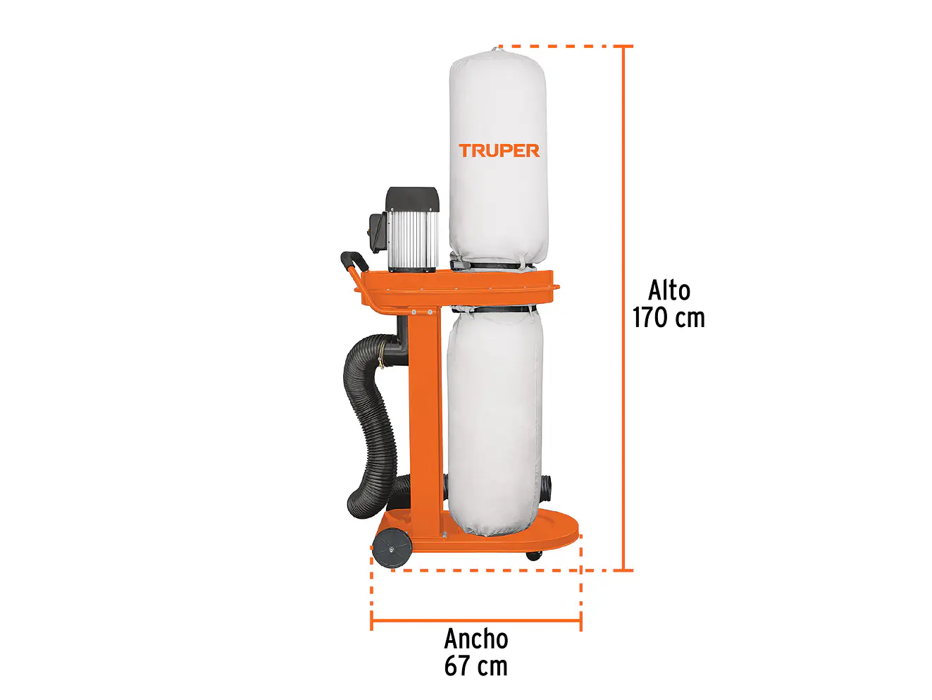 Colector de Polvo Truper 103164 con Motor de 1 HP (750 W) - Foto 3 | aztools.co