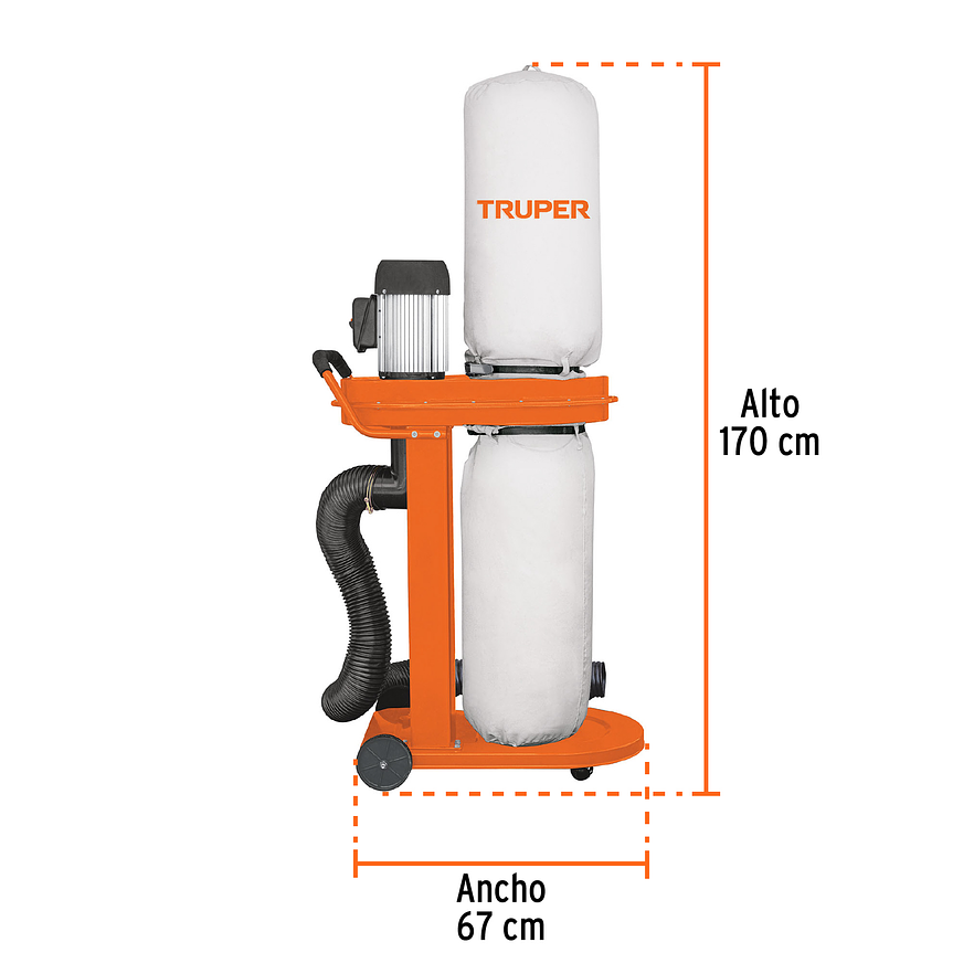 Colector de Polvo Truper 103164 con Motor de 1 HP (750 W) 3