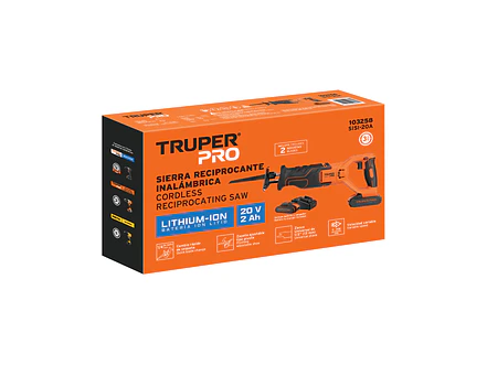 Sierra ReciTrupercante Truper 103258, 20V, con 1 Batería 2Ah - Foto 3 | aztools.co