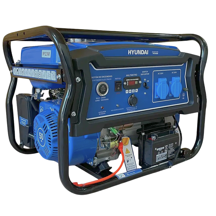 Planta Eléctrica Hyundai HYDG4950E, 4000W, a Gasolina Monofásica 2