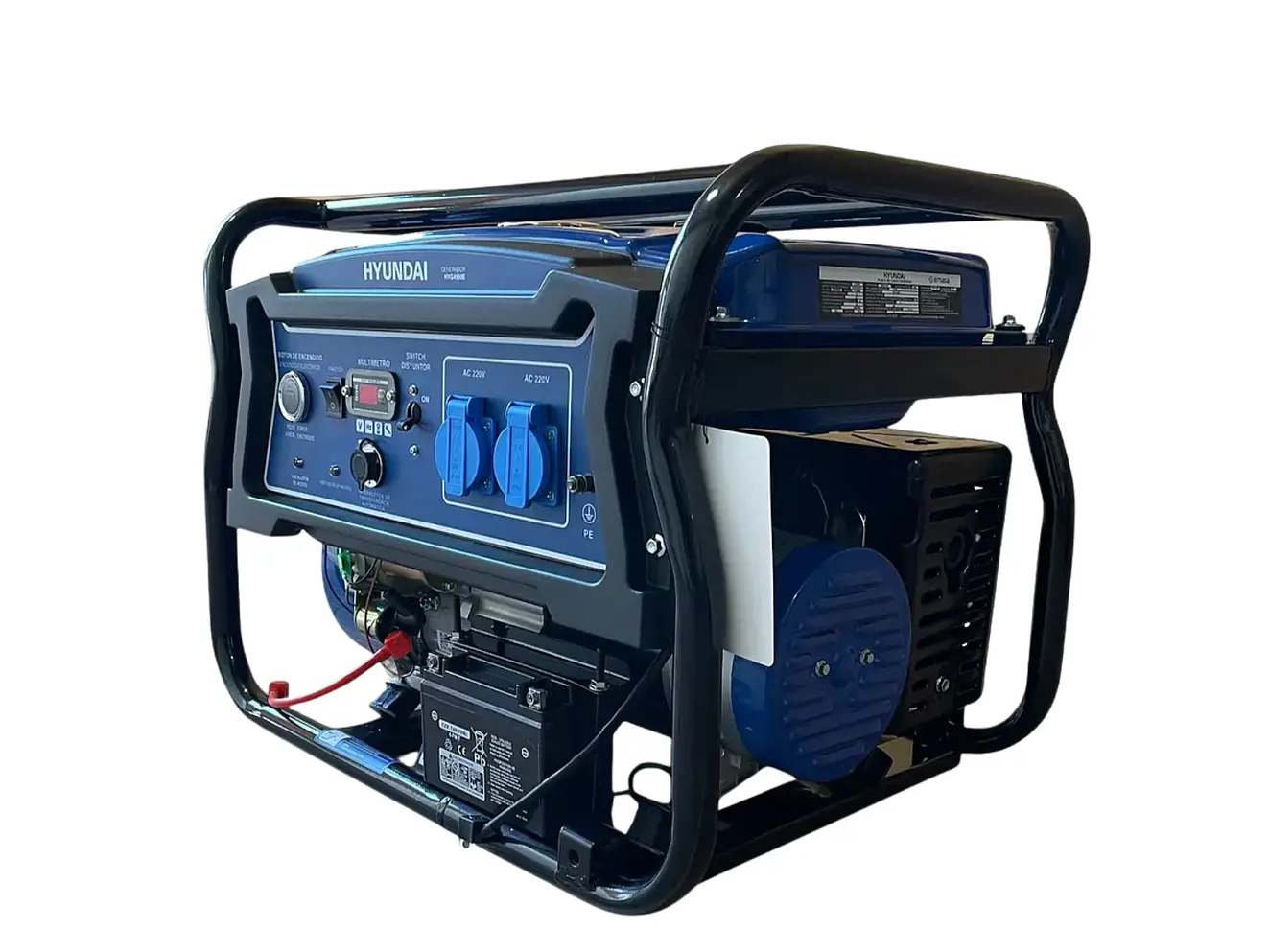Planta Eléctrica Hyundai HYDG4950E 4.545watts, 4.000W continuo a Gasolina Monofásica 110/220v - Foto 3 | aztools.co
