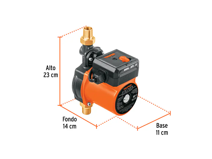 Bomba Presurizadora Truper 14635, 1/6 HP Aumenta la Presión del Agua en Casa - Foto 2 | aztools.co