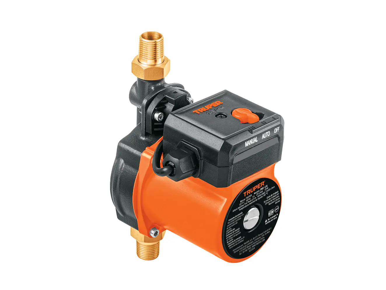 Bomba Presurizadora Truper 14635, 1/6 HP Aumenta la Presión del Agua en Casa - Foto 1 | aztools.co