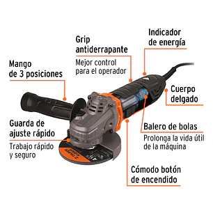 Pulidora Angular ERGO Truper 13935, 4-1/2