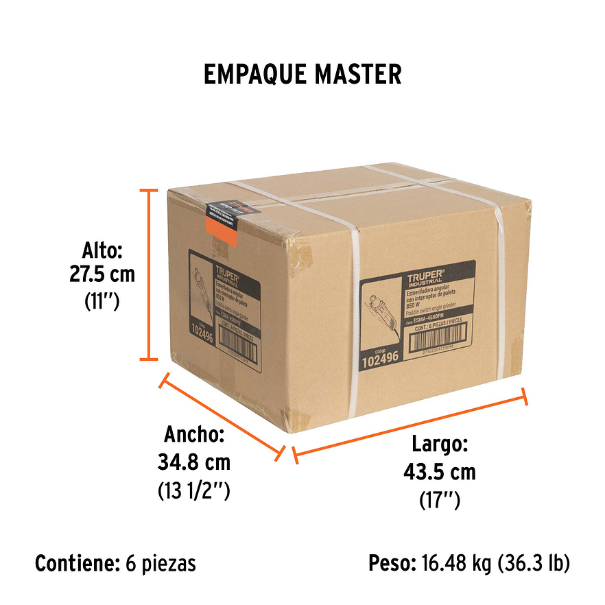 Pulidora Industrial Truper 102496, 4-1/2