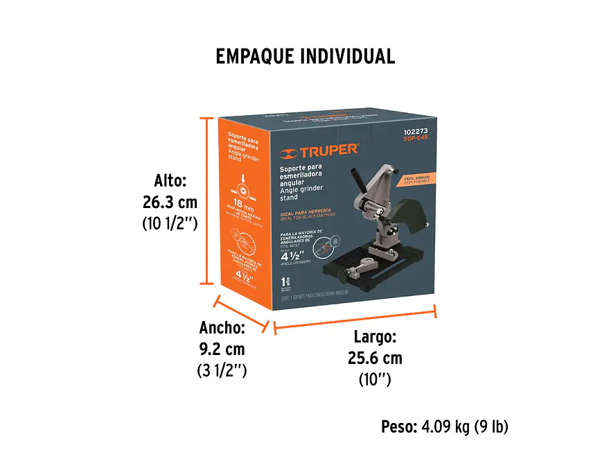 Soporte para Pulidora Angular Truper 102273, de 4 1/2