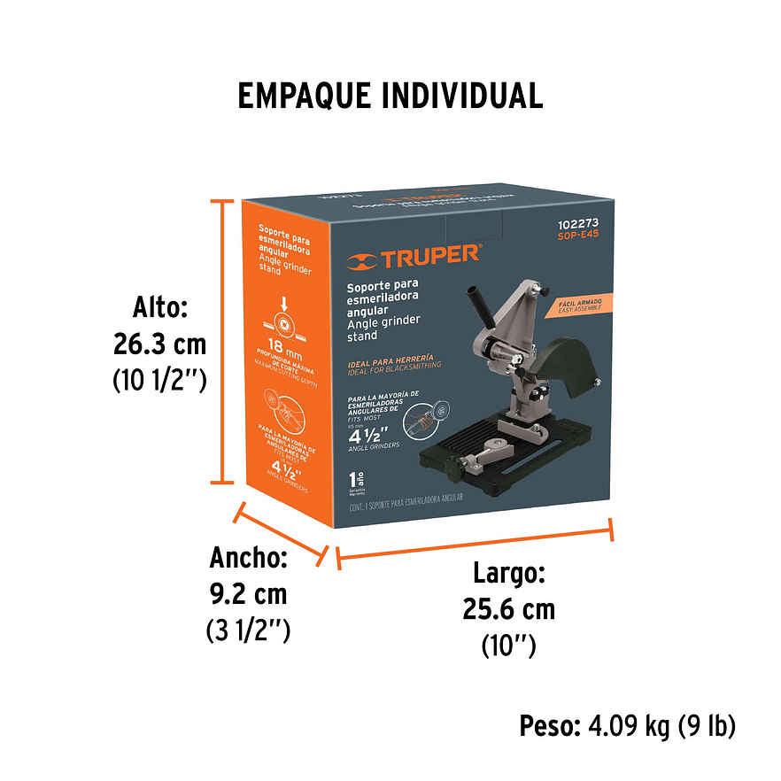 Soporte para Pulidora Angular Truper 102273, de 4 1/2