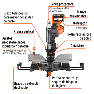 Sierra de Inglete Truper 103235, 12