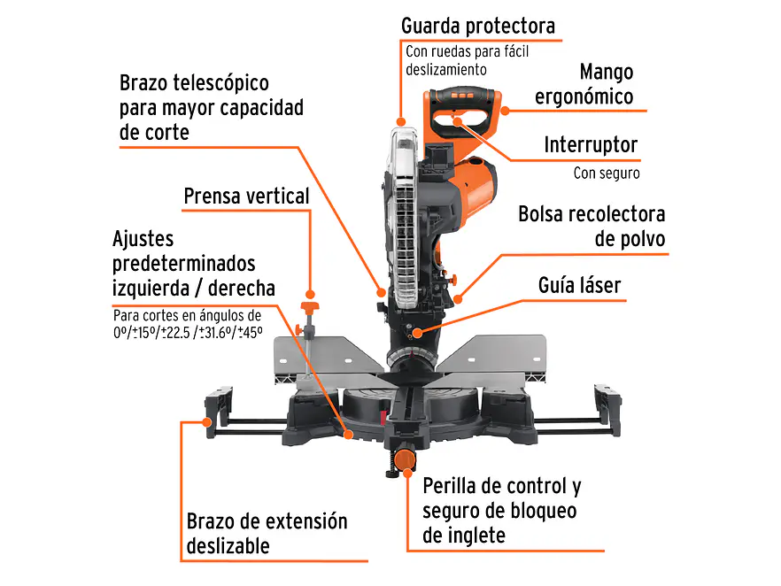 Sierra de Inglete Truper 103235, 12
