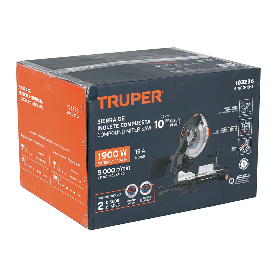 Sierra de Inglete Truper 103236, 10