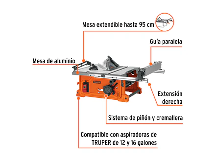 Sierra de Mesa Truper 103741, 10