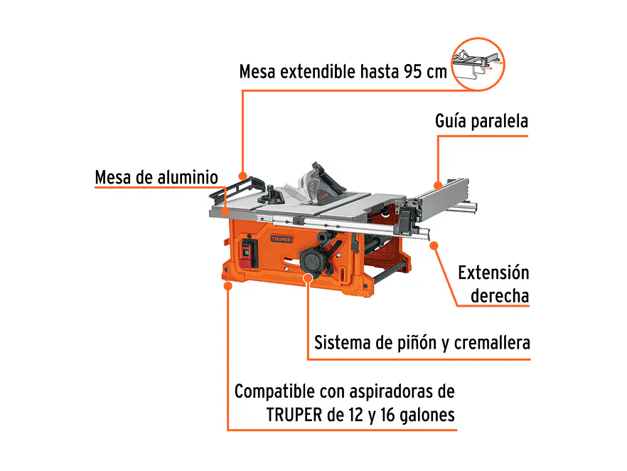Sierra de Mesa Truper 103741, 10