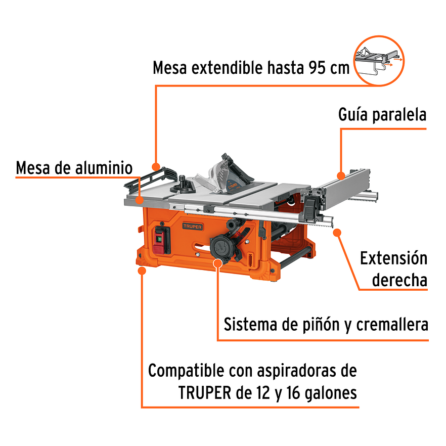 Sierra de Mesa Truper 103741, 10