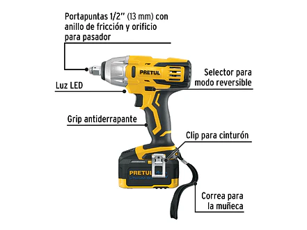 Llave de Impacto Pretul 28268, 1/2