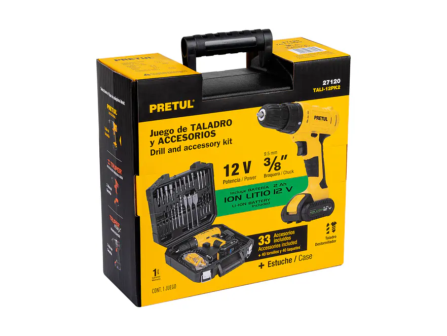 Kit Taladro Pretul 27120, 3/8