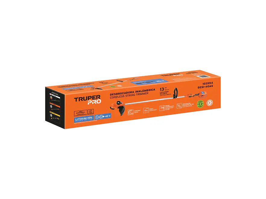 Guadaña Inalámbrica Truper 103554, 40V, Sin Accesorios - Foto 3 | aztools.co