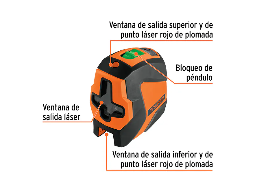 Nivel Láser Verde Truper 100810, con Plomada, Alcance 30 m - Foto 2 | aztools.co