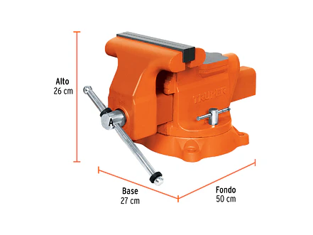 Prensa de banco industrial 8' Truper 18595, acero  - Foto 2 | aztools.co