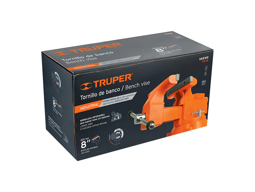Prensa de banco industrial 8' Truper 18595, acero  - Foto 5 | aztools.co